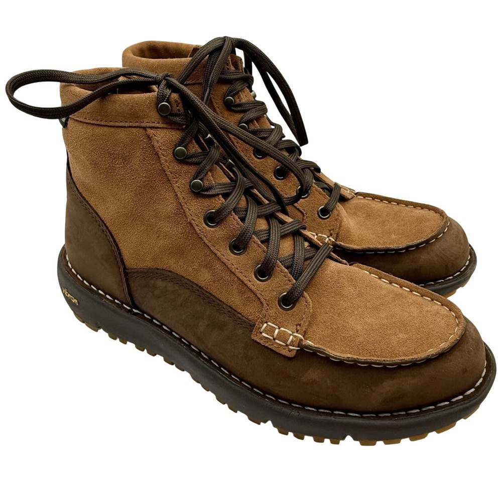 Danner Logger Moc 917 GTX Boots Men 8 Brown Leather Gore-Tex Waterproof Vibram